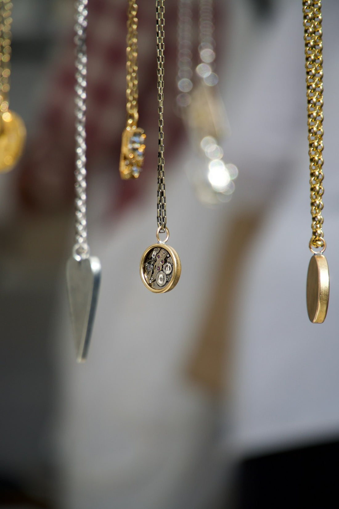 Gold jewellery being carefully cleaned and cared for