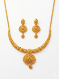 Ruby Peacock Motif Necklace Set