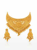 Triangular Lace Choker Jhumka Set