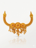 Triple Disc Ruby Torque Necklace Set