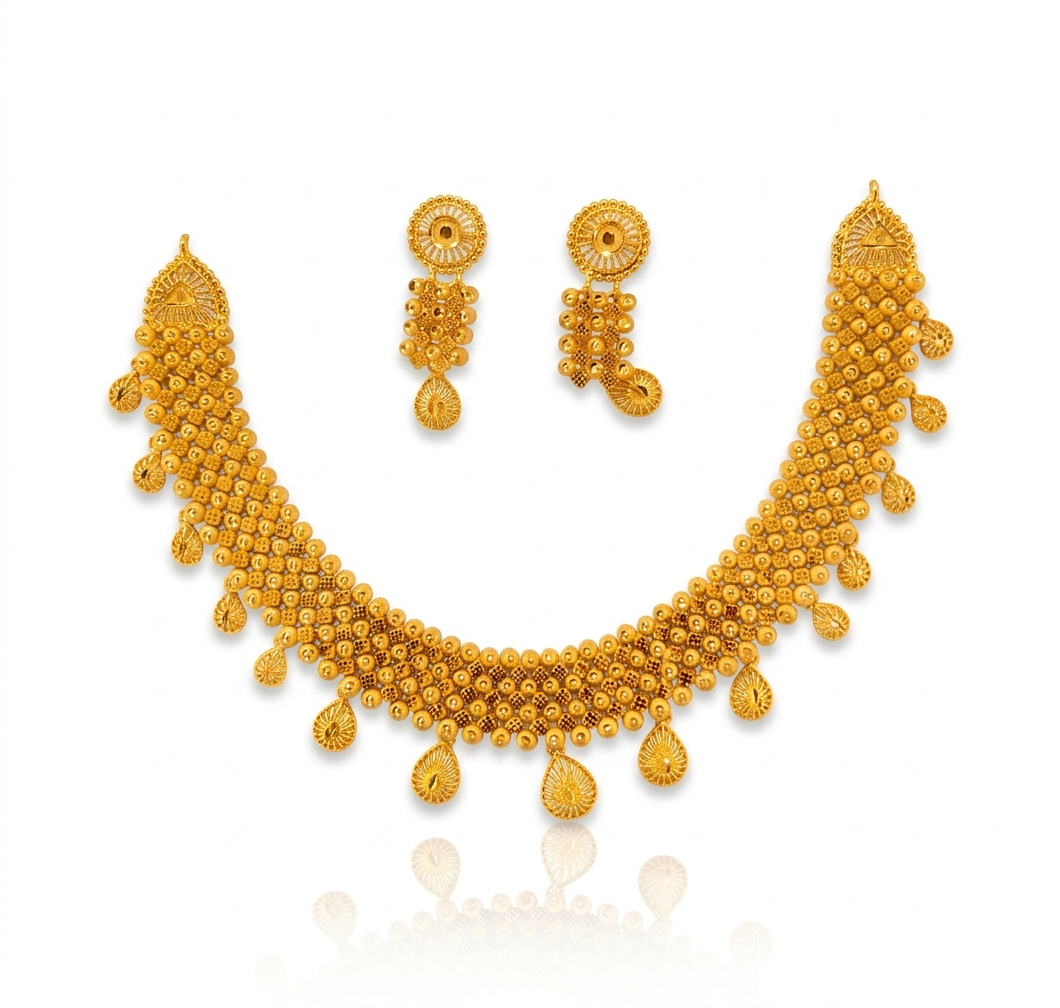 Mango Drop Choker Necklace Set