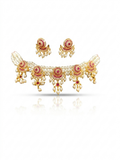 Ruby & Gold Kundan Choker Necklace Set