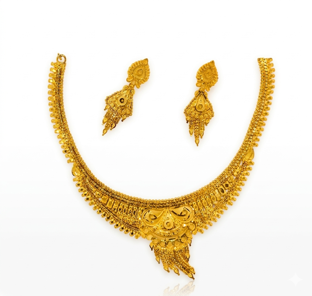 Rani Collar Scalloped Necklace Set