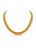 Gold Plain Crescent Thushi Choker