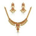 Hasli Torque Necklace with Turquoise Stone & Ear Cuff Set