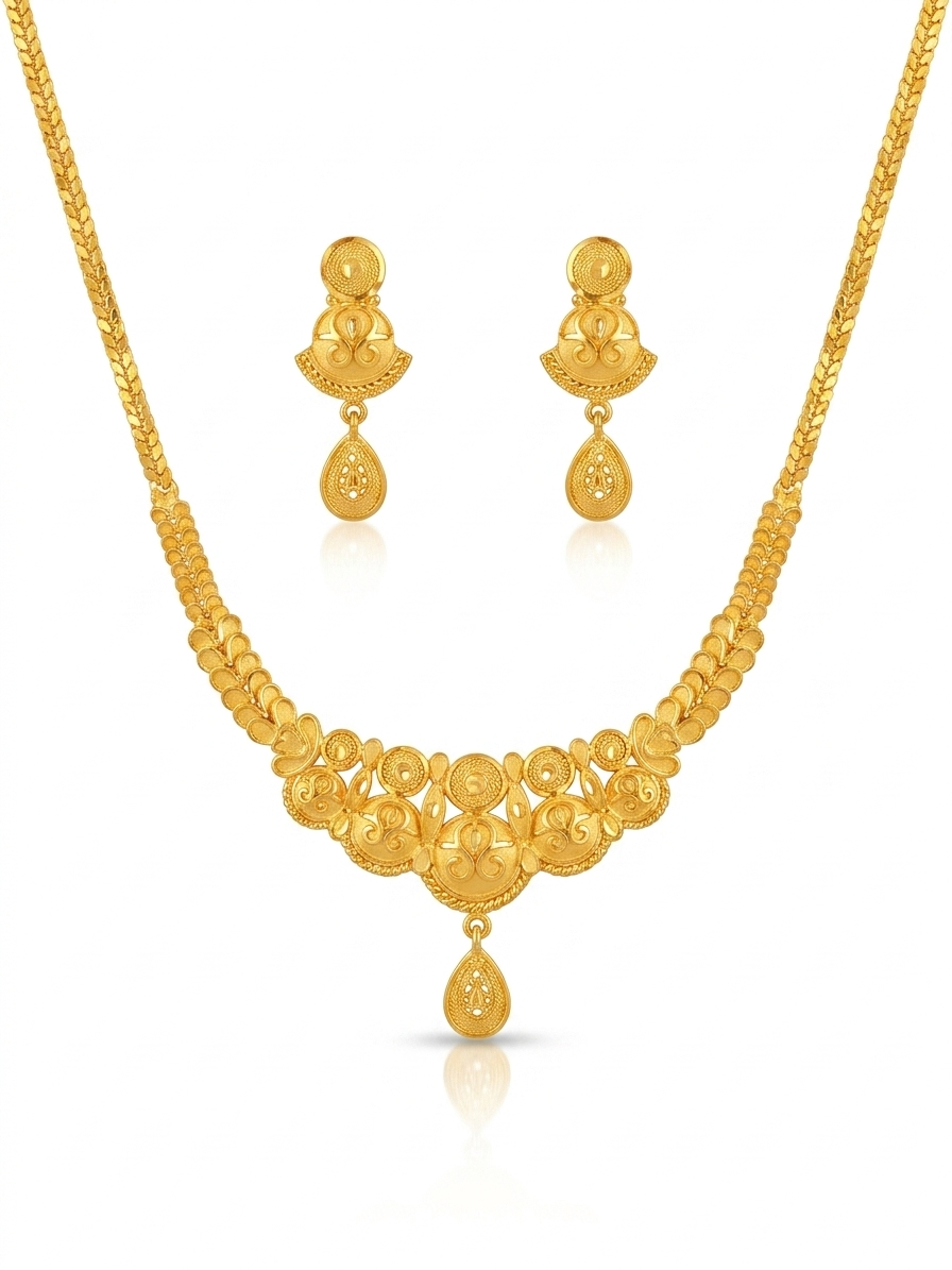 Jadau Floral Choker with Emerald Drops & Jhumka Set
