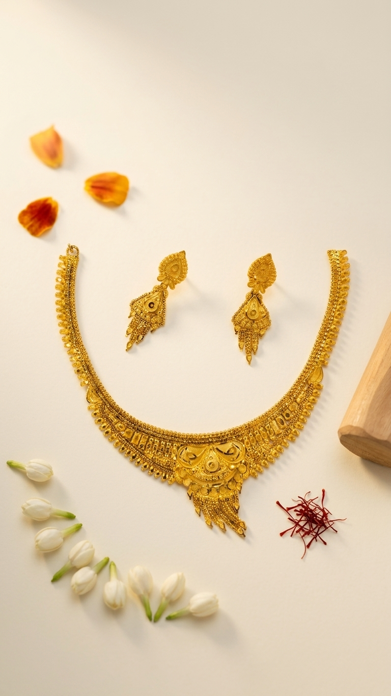 Rani Collar Scalloped Necklace Set