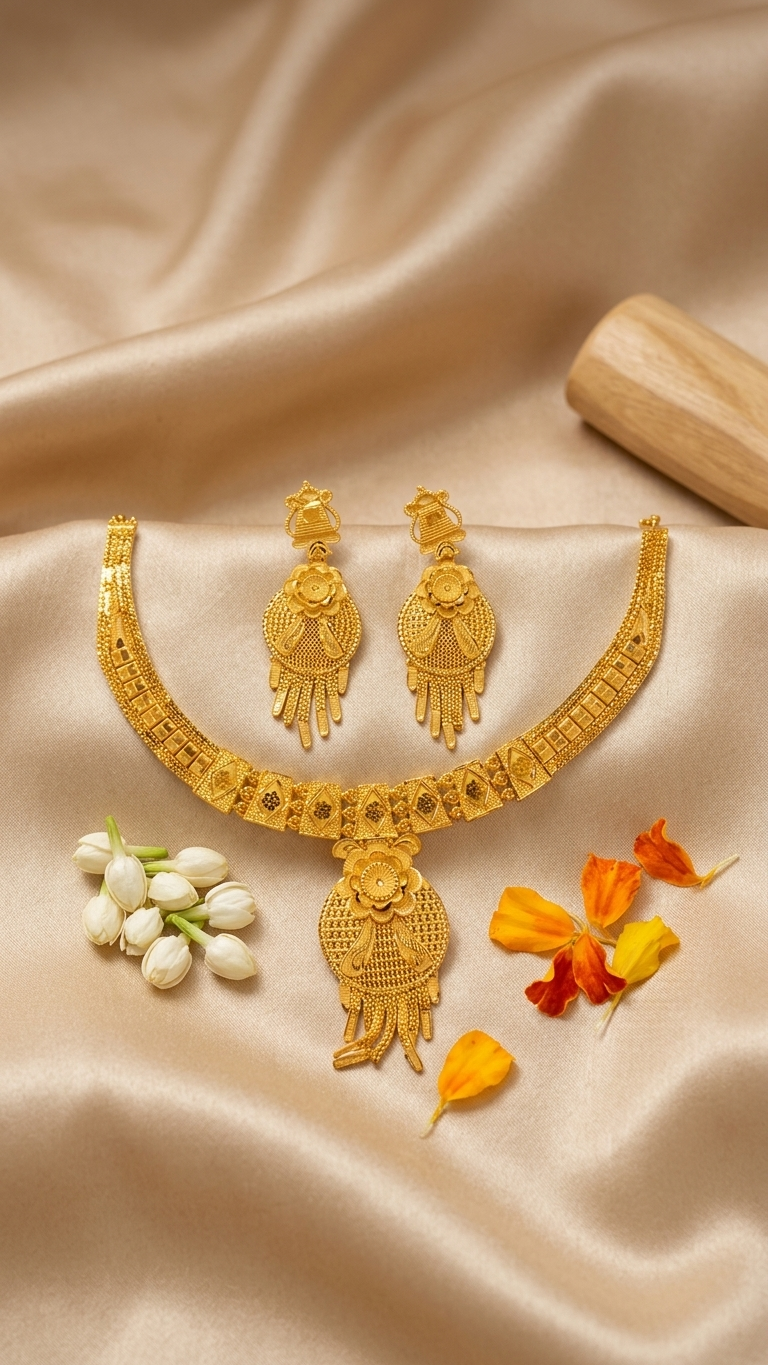 Medallion Tassel Pendant Necklace Set